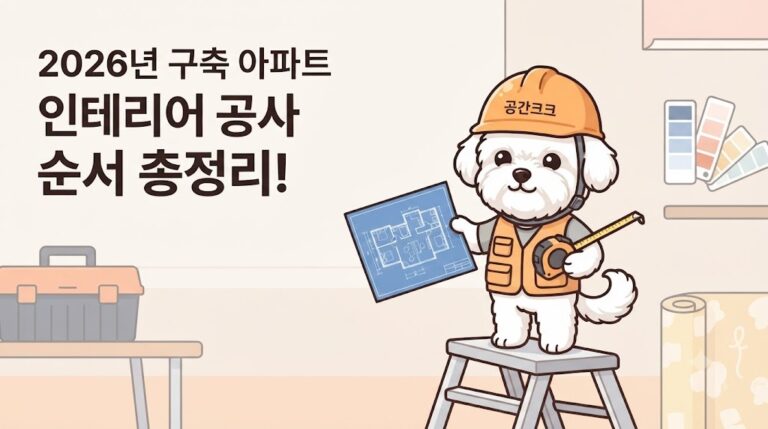 2026년 구축 아파트 인테리어 공사 순서 총정리, 이 순서대로 안 하면 큰일 납니다!